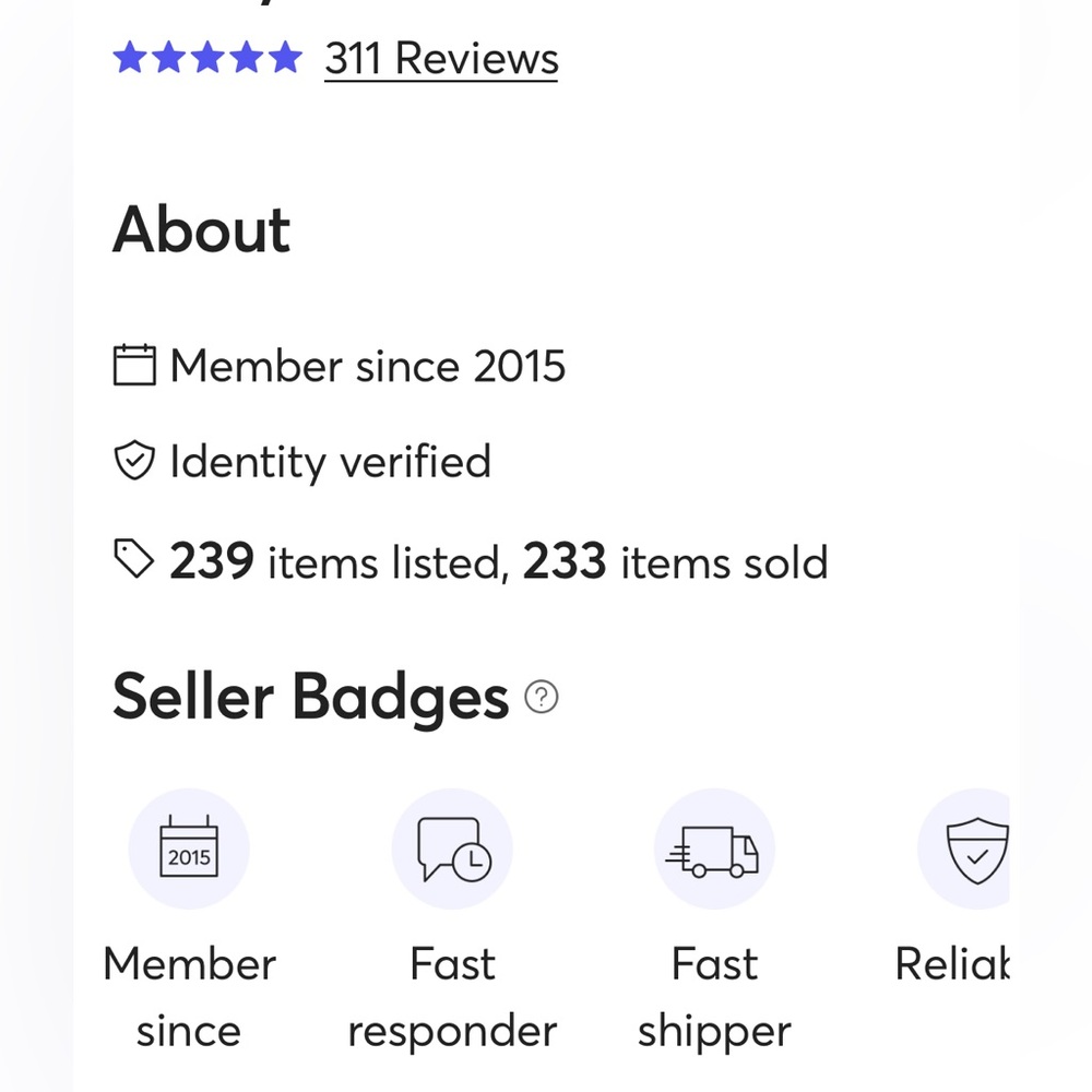 Mercari sales profile